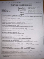 Pho Vy menu