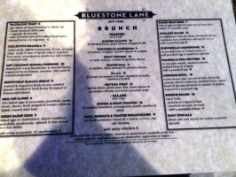 Bluestone Lane menu