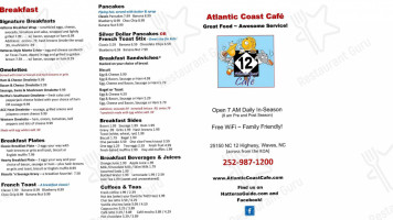 Atlantic Coast Cafe menu