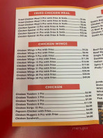 Kennedy Fried Chicken Pizza menu