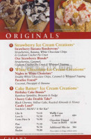 Cold Stone Creamery menu