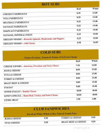 Chelsea Pizza 2 menu