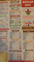 Callejero's Mexican menu