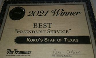 Koko's Star Of Texas inside