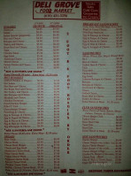 Deli Grove menu