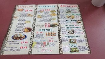 Taqueria Acambaro Guanajuato menu