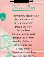 Confectionately Yours menu