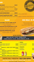 Chesters Philly Cheesesteaks menu