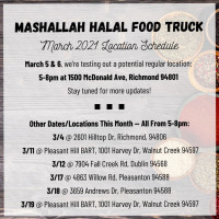 Mashallah Halal Pakistani Food menu