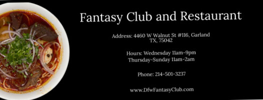 Fantasy Club Dba Sky Club food