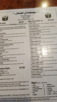 Sushi Exchange menu