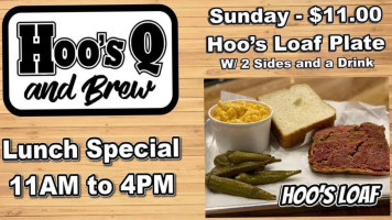 Hoo's Q And Brew food