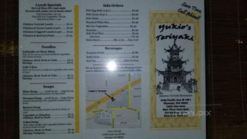Yukio's menu