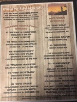 Silvers Saloon menu