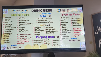 Bee's Boba menu