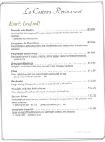 La Costena Authentic Peruvian Cuisine menu