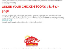 Krispy Krunchy Chicken menu