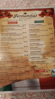 Fernanda's Grill & Pizzeria menu