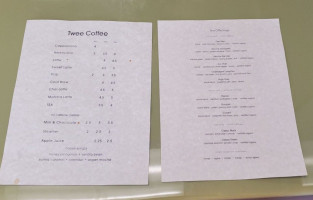 Twee Coffee menu