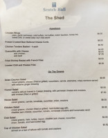The Shed menu