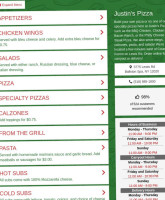 Pizza Nook menu