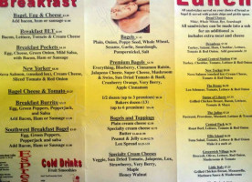 Bronx Bagels menu