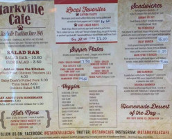 Starkville Cafe menu