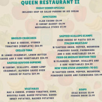 Queen Ll menu