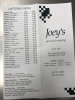 Joey's Pizzeria menu
