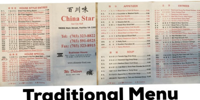 Chef Yan menu