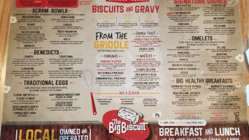 The Big Biscuit menu