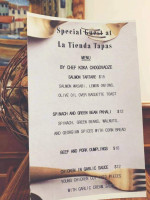 La Tienda Tapas 33 menu