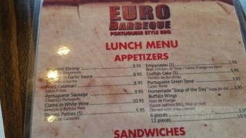 Euro Bbq menu