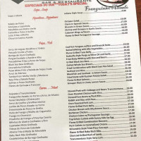 Coimbra Bar & Restaurant menu