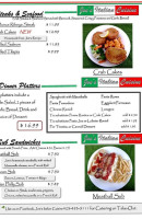 Joe's Italian Cuisine menu