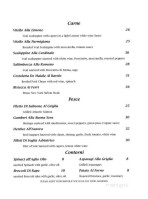 Buona Sera menu