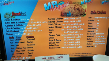 Mr. Snapper's Jamaican menu