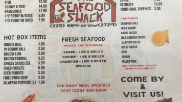 Hebert's Seafood Shack menu