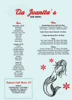Tia Juanitas Fish Camp menu