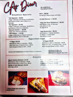 Ca's Diner menu