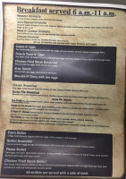 Pereboom Cafe menu