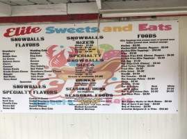 Elite Sweets And Eats Llc menu