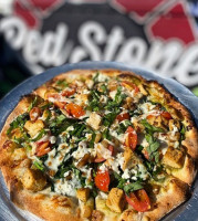 Red Stone Pizza Truck food