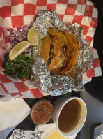 Chucho's Red Tacos food