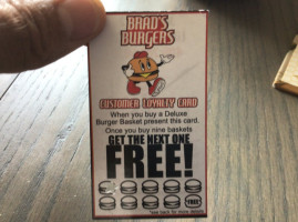 Brad’s Burgers food