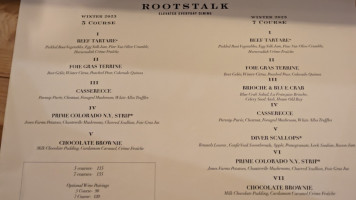Rootstalk Breckenridge menu