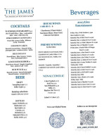 The James An American Kitchen menu