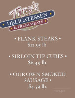 Tony's Delicatessen menu