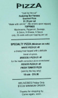 Ceccoli's Pizza menu