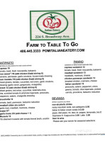 Pom Italian menu